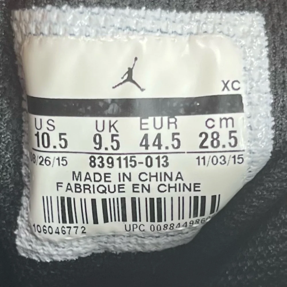 Nike Air Jordan 1 Retro High Black Elephant Men Size 10.5 839115 013‎